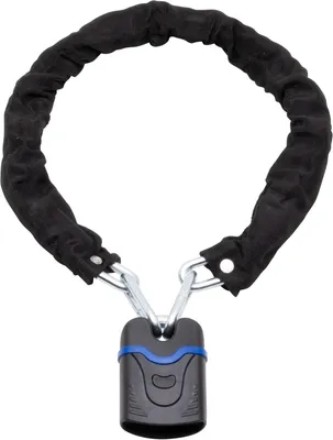 Produktbild von Sicherheitskette und Vorhängeschloss, robust, 8 mm, Schwarz