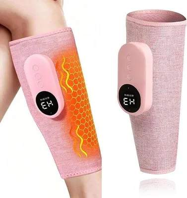 Productafbeelding van Luchtcompressie Beenmassager - Massageapparaat Benen Arm - Spierontspanning Bevorderen - Met Verwarmingsfunctie - Universele Maat - Grijs