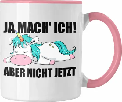 Produktbild von Trendation - Lustige Tasse mit Spruch Einhorn Mitarbeiter Arbeitskollege Geschenk Kollegin (Rosa)