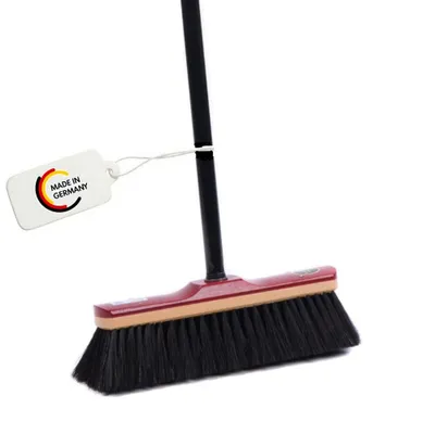 Produktbild von BawiTec Echt Rosshaarbesen 30cm mit Teleskopstiel Zimmerbesen Kehrbesen Rosshaar