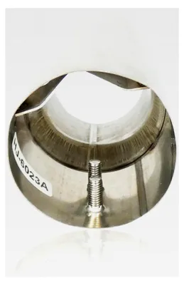 Produktbild von Edelstahl-Auspuffrohr mit Schalldämpfer, verchromt, oval