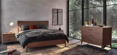 Produktbild von Schlafzimmer Set Bett 2x Nachttische Kommode Design Luxus Möbel 4tlg