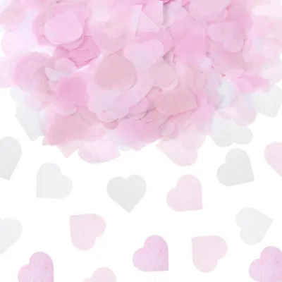 2400 Herz-Papierkonfetti, 2,5 cm, rosa, für Party & Hochzeit
