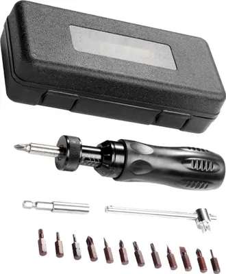Zdjęcie produktu dla zestaw kluczy dynamometrycznych z napędem 1/4'' - zakres ustawień 1,13-7,91 Nm - przyrosty co 1 in-lb - zestaw wierteł wkrętakowych ze skalą