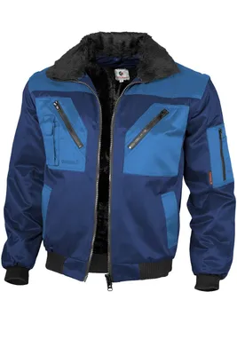 Produktbild von Qualitex Pilotenjacke - modische 4-in-1 Arbeitsjacke aus Mischgewebe - ideale Übergangsjacke - in Farbe: marine/royal - Herren: XL - Damen: 48