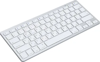 Obrázek produktu pro Ultra tenká klávesnice BT Wireless Splashing Proof Dvojjazyčná klávesnice pro PC Computer Silver Russian