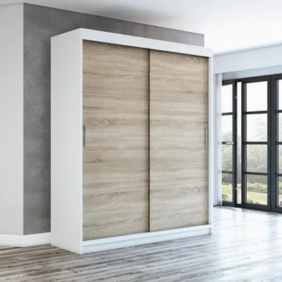 Produktbild von Schwebetürenschrank, 2-türig Schrank 180 cm mit Spiegel PAX