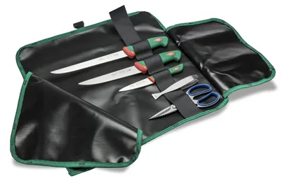 Fischmesser-Set, 5-teilig, Edelstahl, inkl. Messerblock