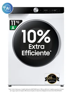 Produktbild von Samsung WW11DG6B25LKU3, Frontlader, 11 kg, B, 72 dB, 1400 RPM, A
