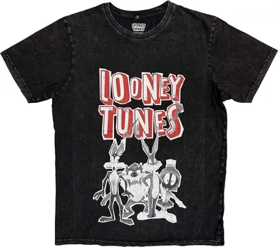 Produktbild von Looney Tunes - T-Shirt für Herren/Damen Uni, Steinwaschen RO14504 (S) (Schwarz)