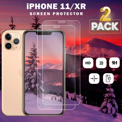 Obrázek produktu pro 2 balení Apple iPhone 11 XR - Tvrzené sklo 9H - Vysoce kvalitní 3D ochrana displeje