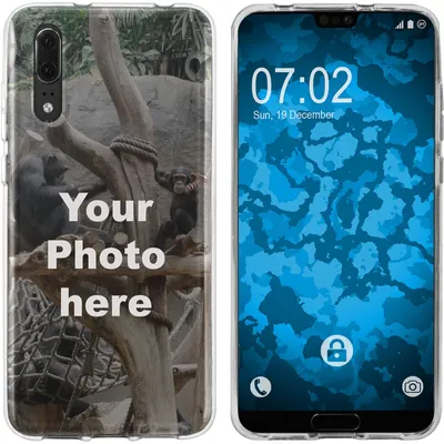 Produktbild von PhoneNatic Case kompatibel mit P20 Personalisierte Handyhülle  clear zum selbst gestalten mit eigenem Foto
