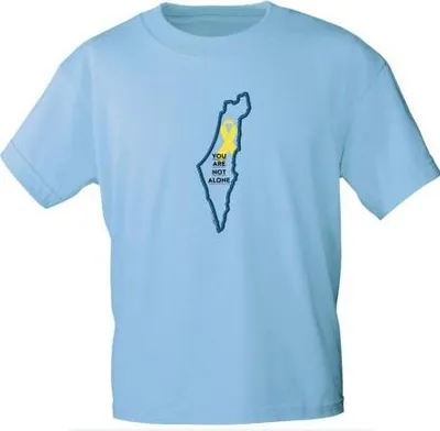 Produktbild von T-Shirt mit Print - You Are not alone - 85207 Hellblau Gr. S - 2XL Größe - S