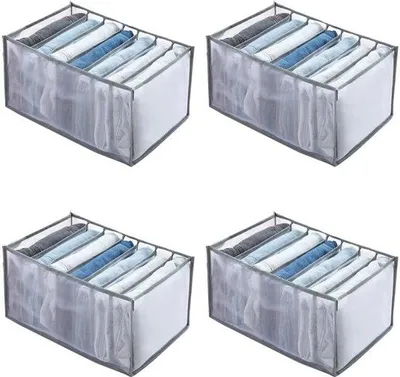 Immagine prodotto di Set di tasche da viaggio da cucire - Organizer tascabili per pantaloni - Comode tasche per pantaloni con ampio spazio - Set da 4 pezzi - Per l'armadio e per i viaggi - Trasparenti