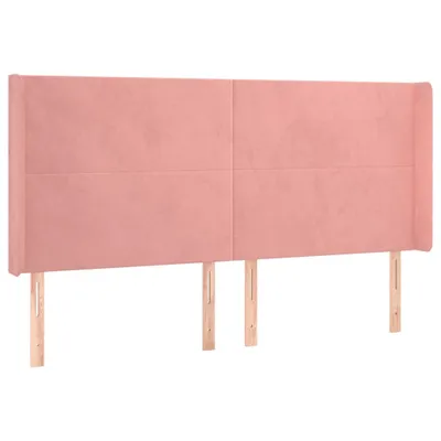 Produktbild von vidaXL Kopfteil mit Ohren Rosa 183x16x118/128 cm Samt