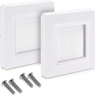 Produktbild von kwmobile 2x Abdeckung Kabeldurchführung für Wand - Blende Wanddurchführung Kabel Set - 2er Set Kabelkanal Unterputz Deckel - Kabelauslassdose