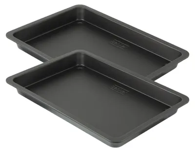 Image de Ensemble de 2 Plaques de four rectangulaire 42 x 29 cm Zenker Black Metallic