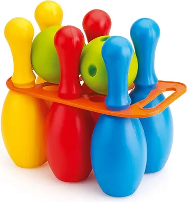 Produktbild von Bowling-Set mit 6 Bowlingkugeln im Netz, 29 x 32 x 20 cm, ab 18 Monaten