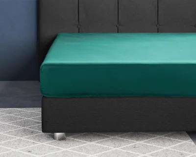 Immagine prodotto di Primaviera Deluxe Satijnen - Lenzuolo teso Donker Verde 160 x 200 cm