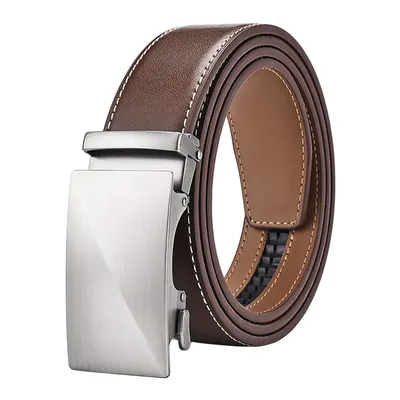 Produktbild von Automatik Gürtel Herren, Business Anzug Ledergürtel ohne Löcher, Länge 120cm, Breit 35cm