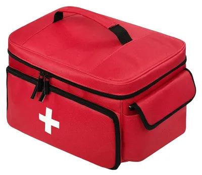 Produktbild von Arzttasche Medizintasche Hausbesuch Reiseapotheke Rot 29x19x17cm Wasserfestes Nylon