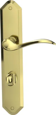 Produktbild von GRIFFWERK Rosettengarnitur AMADEUS Langschild- Messing Optik-WC