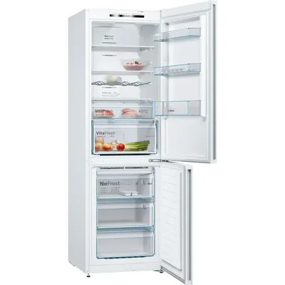 Zdjęcie produktu dla Bosch Serie 4 KGN36VWED, 326 l, SN-T, 14 kg/24h, E, Komora Fresh zone, Biały