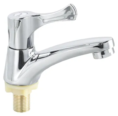 Image de Robinet d'eau froide évier - Alliage de zinc - Compact - G1/2 - Argent