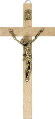 Produktbild von Holz-Hängekreuz, hell, 6,5 x 13,5 cm