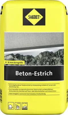 Produktbild von SAKRET Beton-Estrich 25 kg Sack grau 8,0 mm