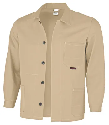 Produktbild von Qualitex Arbeitsjacke - lange favorit-Werkstattjacke aus reiner Baumwolle (Bundjacke BW 320 g) - in Farbe: khaki - Herren: 58 - Damen: 52