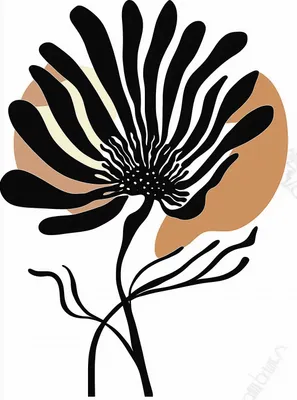 Produktbild von Plakat 13x18cm Minimalistisches Blühen, Skandinavischer Stil, Boho