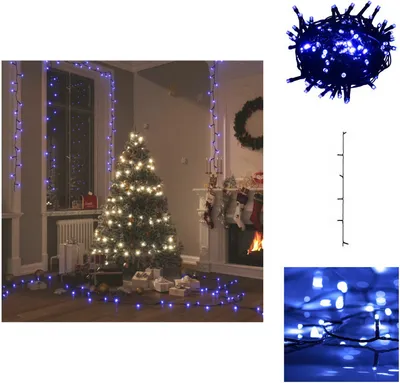 Produktbild von vidaXL LED-Lichterkette mit 300 LEDs Blau 30 m PVC -  Weihnachtsbeleuchtung