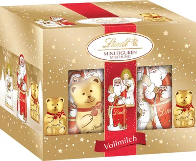 Zdjęcie produktu dla Lindt Mini Figurki Christmas Mixture Czekolada mleczna 200g