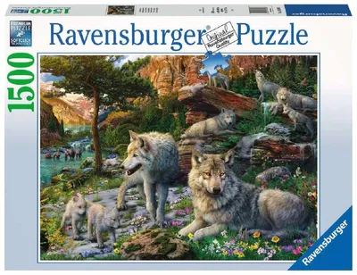 Image de Ravensburger Puzzle 1500 pièces La meute de loups au réveil du printemps