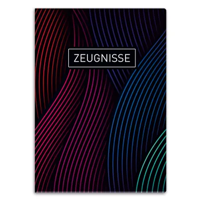 Zdjęcie produktu dla Teczka na świadectwa itenga z motywem falistych linii, format DIN A4