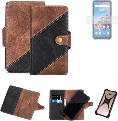 Produktbild von K-S-Trade Handyhülle Schutzhülle Bookstyle Case kompatibel mit UMIDIGI Bison Pro Klapphülle Cover Hülle Schutztasche 1x