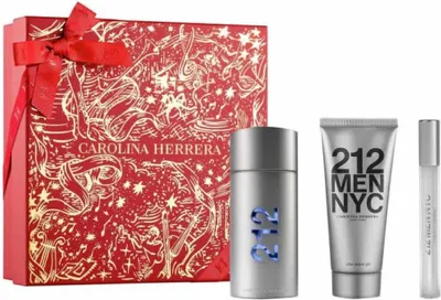 Zdjęcie produktu dla Carolina Herrera 212 Men Woda toaletowa spray 100ml Zestaw 3 szt
