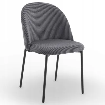 Zdjęcie produktu dla Nowoczesne stylowe krzesło Ines KT207 sztruks szary