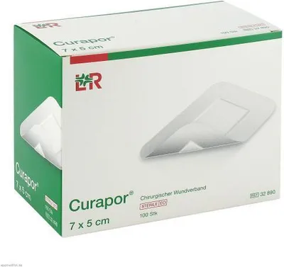 Obrázek produktu pro Curapor obvaz na rány sterilní chirurgický 5x7 cm 100 ks