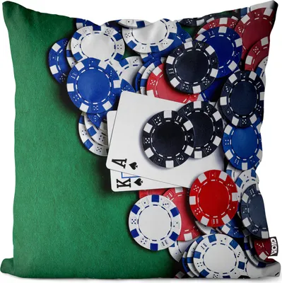 Produktbild von VOID Casino Chips Roulette Poker Kissenbezug Kissenhülle sofa couch wohnzimmer dekoration wasserfest Outdoor Garten Kissen bezug deko