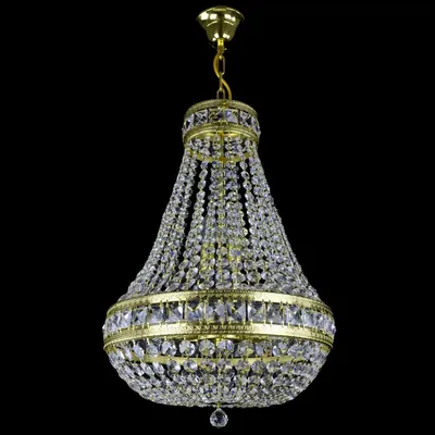 Produktbild von Casa Padrino Luxus Barock Kristall Deckenleuchte Gold Ø 30 x H. 12 cm - Prunkvolle Messing Deckenleuchte mit böhmischem Kristallglas - Barock Möbel - Edel & Prunkvoll