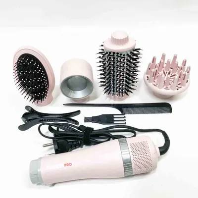 Obrázok produktu pre sada teplovzdušných kefiek na vlasy 4 v 1, PARWIN PRO BEAUTY styler set, kefa na vlasy so 4 nástavcami na sušenie, narovnávanie, objem a styling, iónová starostlivosť, 1000 W, ružová