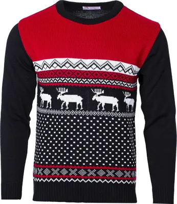 Zdjęcie produktu dla Sweter świąteczny z reniferem Marching Reindeer czerwony XL
