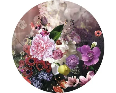 Produktbild von Glasbild Baroque Flowermix II Ø 20 cm