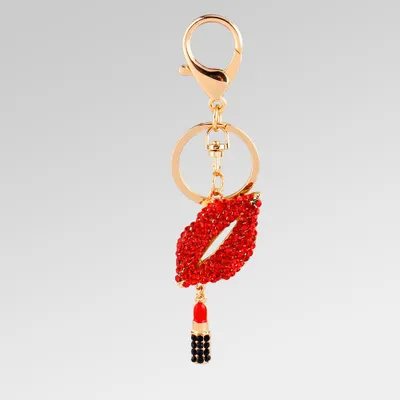 Zdjęcie produktu dla y Lipsticking Lip-Key Chain RhinestOne Crystal torebka CharmDekoracja
