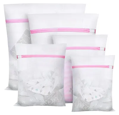 Productafbeelding van Wasmandjes, wasnetjes voor de wasmachine, set van 5 waszakken/wasnetjes, waszakken