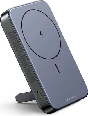 Obrázek produktu pro Ugreen 10000mAh Mini Powerbank Wireless 20W with MagSafe grey, 10000 mAh, Lithium-polymerová (LiPo), Power Delivery, Bezdrátové nabíjení, Šedá