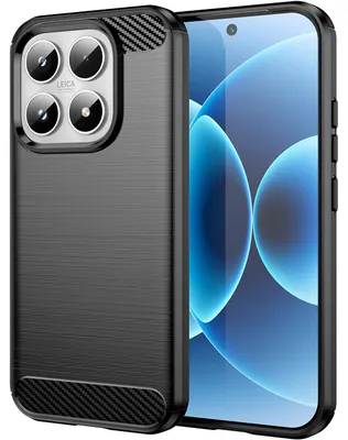 Obrázek produktu pro Pouzdro pro Xiaomi 17 měkké TPU silikonové, karbonové vlákno, nárazuvzdorné ochranné pouzdro černé