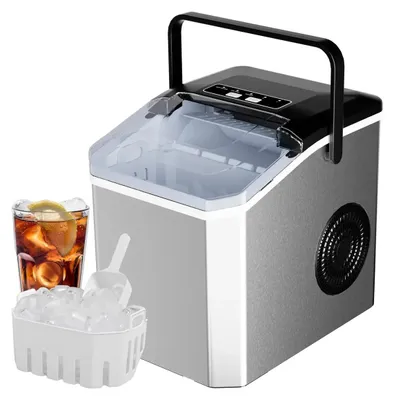 Produktbild von Kleine Eiswürfelmaschine 1,3L, Selbstreinigender Ice Maker, 12 kg/24h, ideal für Küche, Bar, Büro, Party